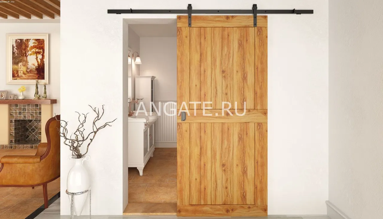 Купить откатную стеклянную межкомнатную дверь — фото 5