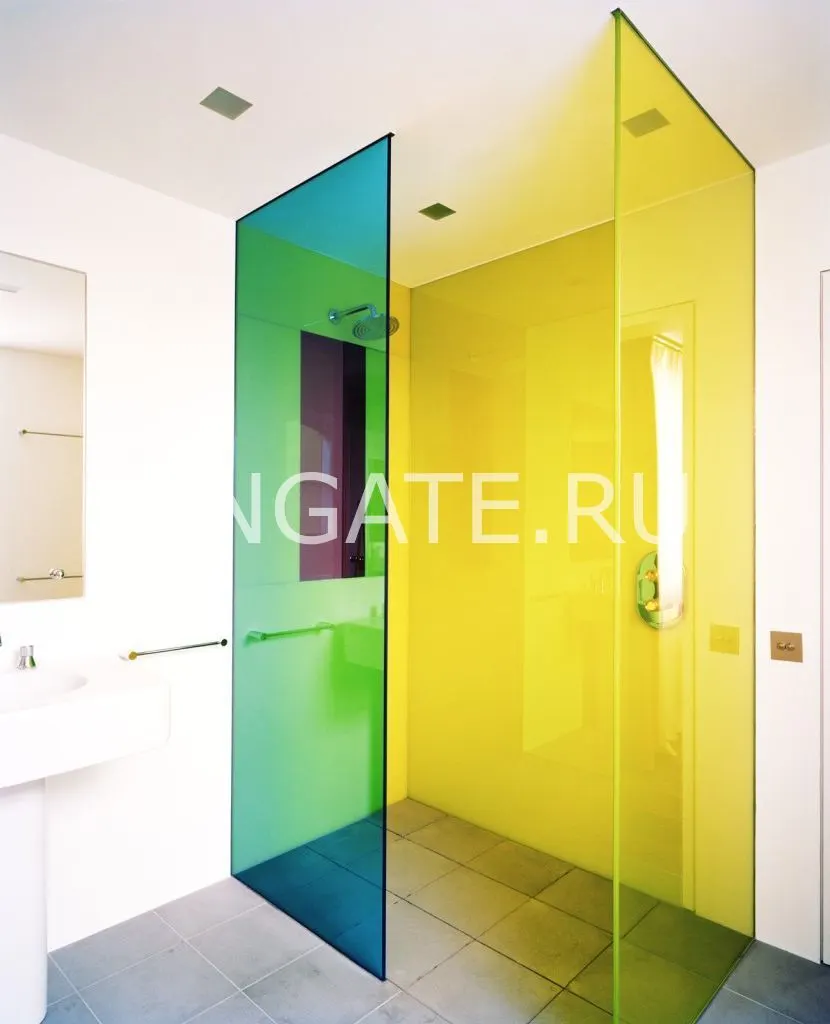 Стеклянные раздвижные душевые двери без поддона — фото 8