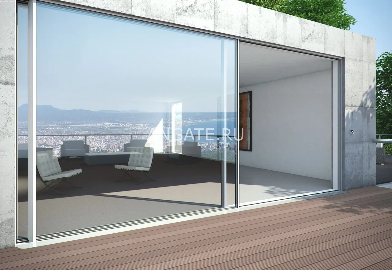 Входные раздвижные пластиковые двери — фото 9
