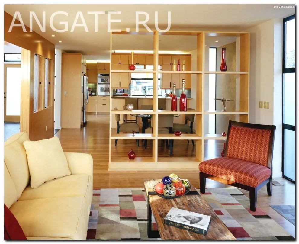 Купить стеллажи для гостиной как перегородку — фото 17