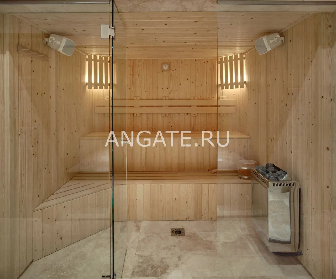 Стеклянная перегородка для сауны — фото 2