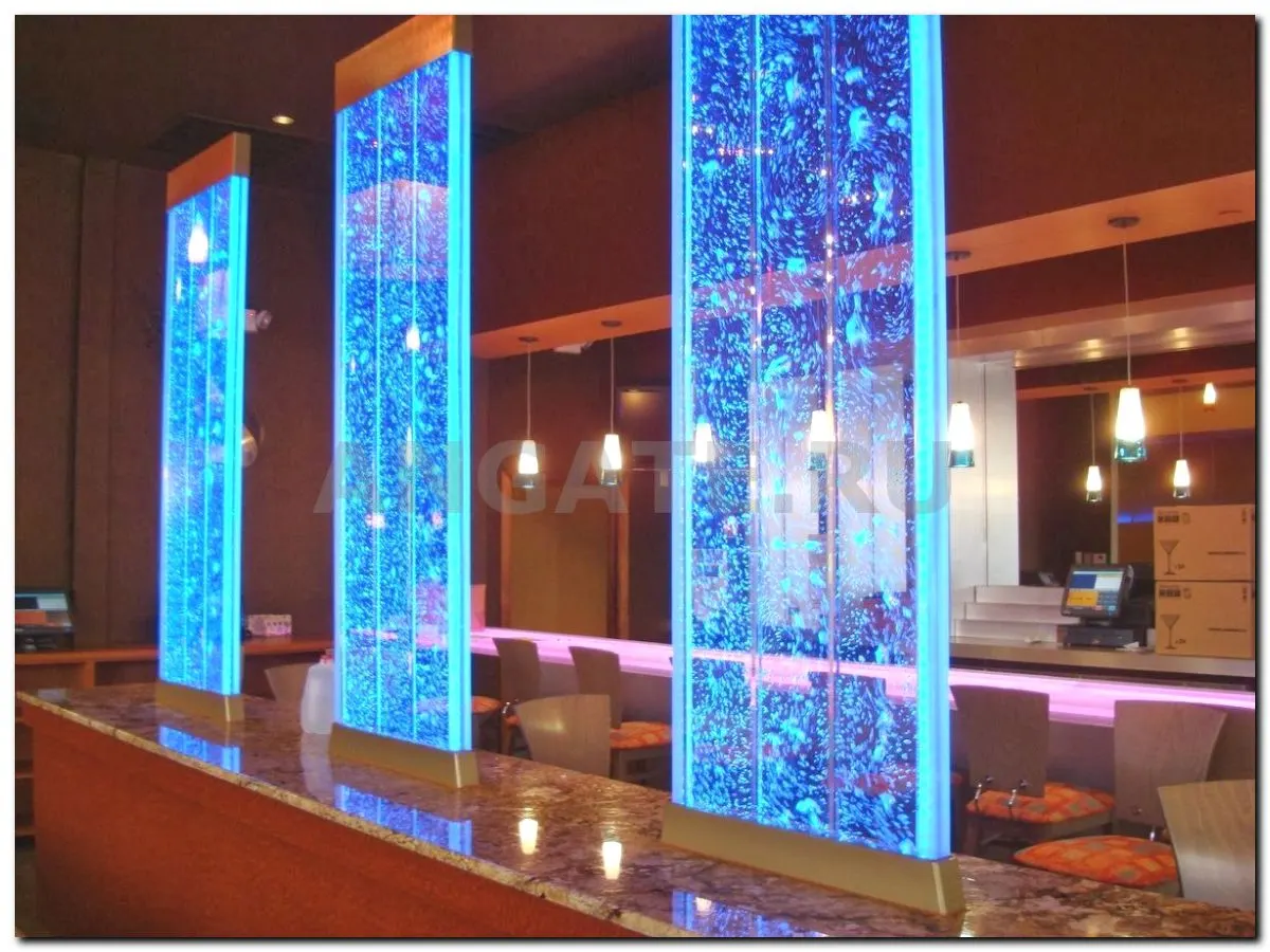 Стеклянная перегородка с подсветкой — фото 16